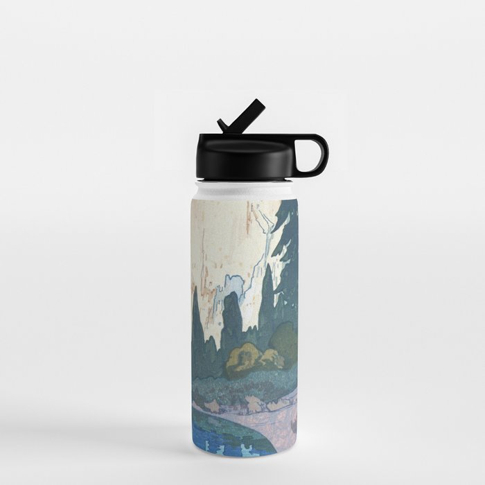 Hiroshi Yoshida, El Capitan Yosemite California United States Of America - Vintage Japanese Woodblock Print Art Water Bottle Gallery Image 1