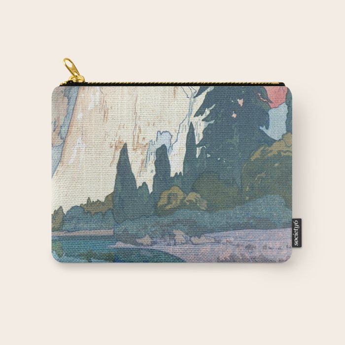 Hiroshi Yoshida, El Capitan Yosemite California United States Of America - Vintage Japanese Woodblock Print Art Carry All Pouch Gallery Image 1