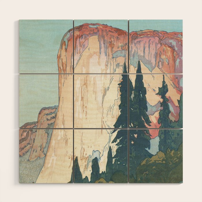 Hiroshi Yoshida, El Capitan Yosemite California United States Of America - Vintage Japanese Woodblock Print Art Wood Wall Art Gallery Image 1