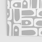 Mid Century Modern Geometric Abstract Minimalist Piquet Multi Pattern in Gray and White Poster Gallery Image 3