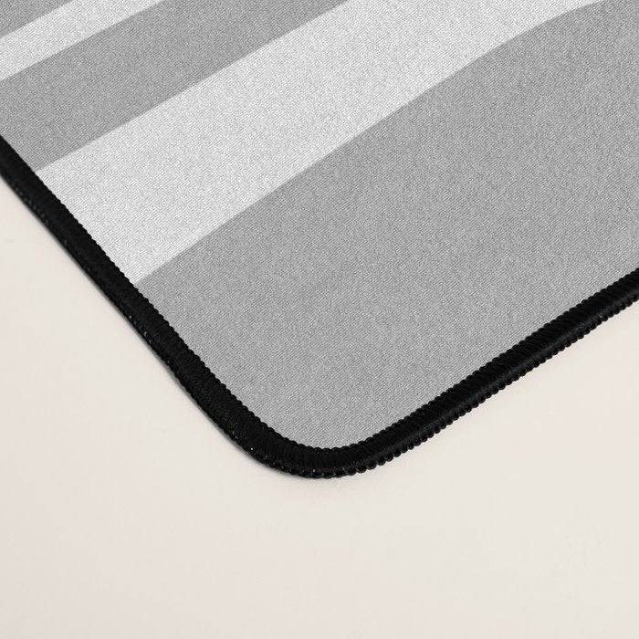 Mid Century Modern Geometric Abstract Minimalist Piquet Multi Pattern in Gray and White Desk Mat Gallery Image 4