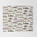 Midwest Freshwater Fish Throw Blanket Gallery Image 2