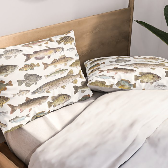 Midwest Freshwater Fish Pillow Sham Gallery Image 2