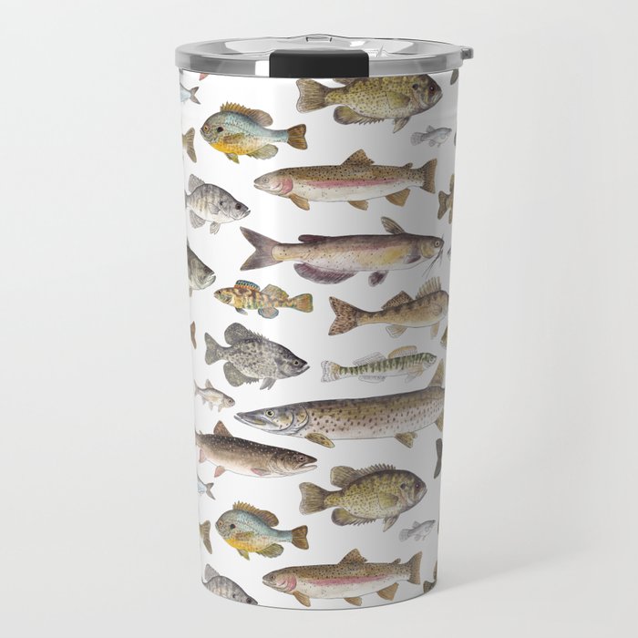 Midwest Freshwater Fish Travel Mug Gallery Image 1