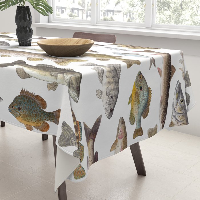 Midwest Freshwater Fish Tablecloth Gallery Image 3