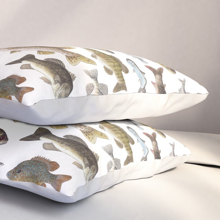 Midwest Freshwater Fish Pillow Sham Gallery Image 3