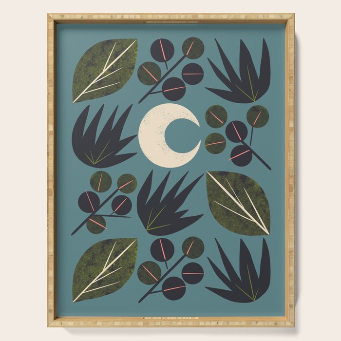 Moonlit Leaves Grid Serving Tray Gallery Image 1