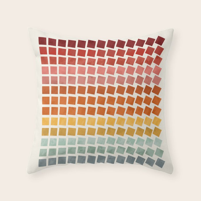 Squares rotation Throw Pillow Gallery Image 1