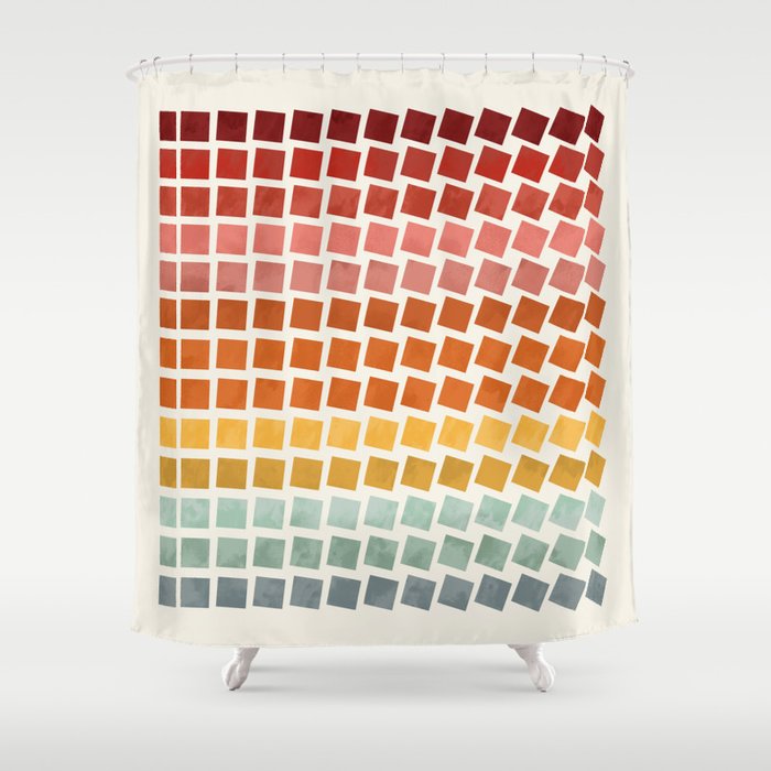 Squares rotation Shower Curtain Gallery Image 1