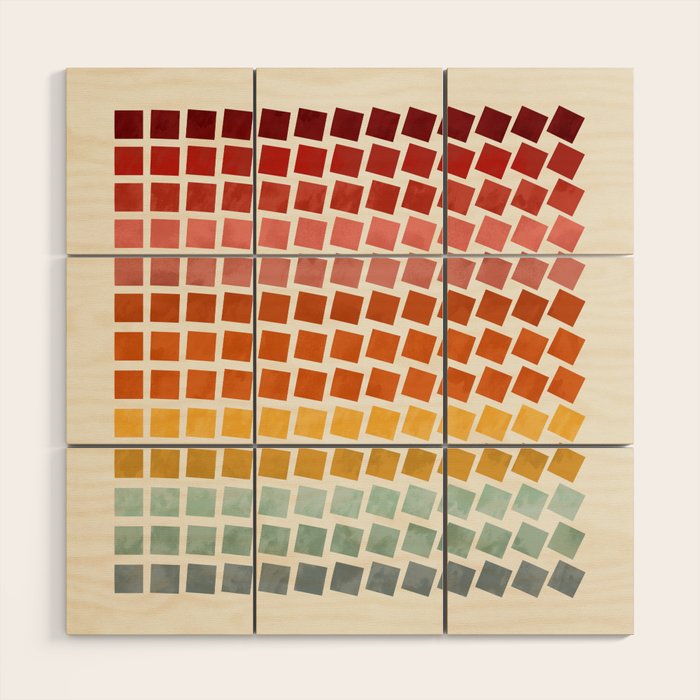 Squares rotation Wood Wall Art Gallery Image 1