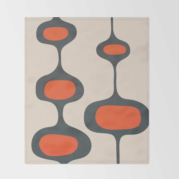Mid-Century Modern Abstract Art 28 Throw Blanket Gallery Image 2