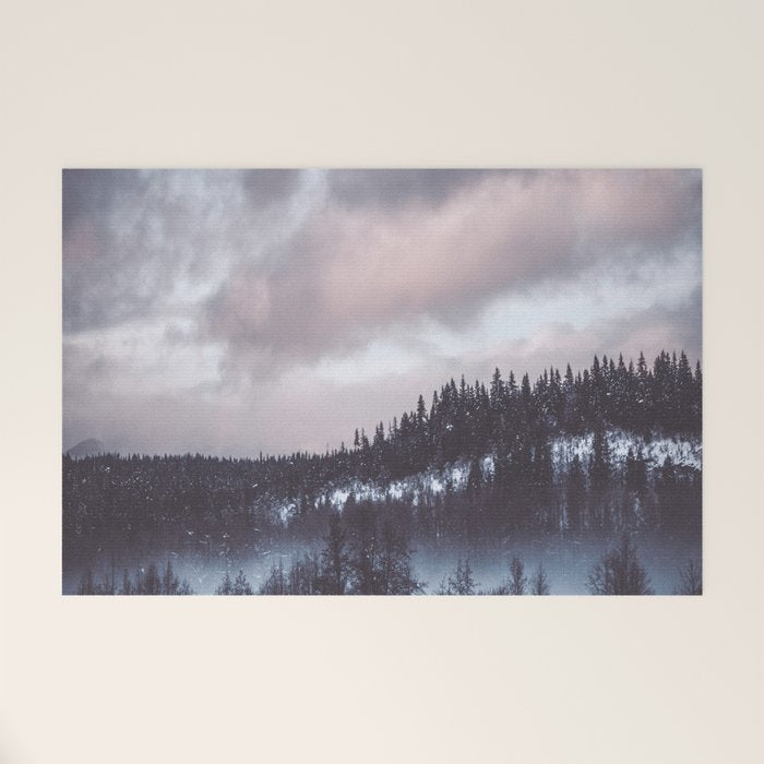 Purple Winter Welcome Mat Gallery Image 1