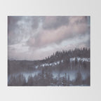 Purple Winter Throw Blanket Gallery Image 2