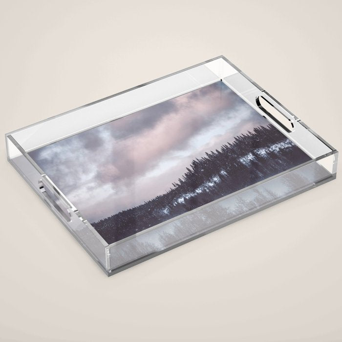 Purple Winter Acrylic Tray Gallery Image 1