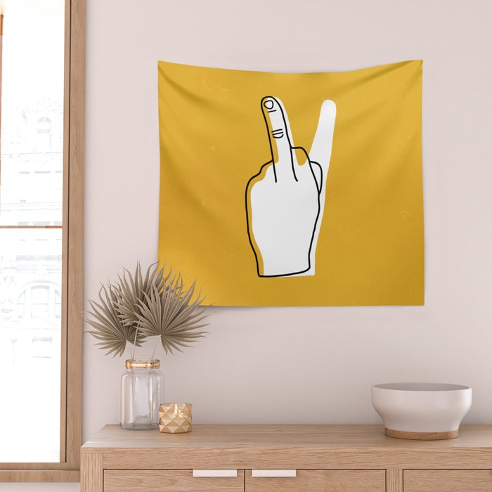 Two Moods Only Wall Tapestry Gallery Image 2