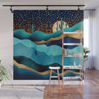 Indigo Desert Night Wall Mural Gallery Image 1