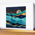 Indigo Desert Night Wall Mural Gallery Image 2