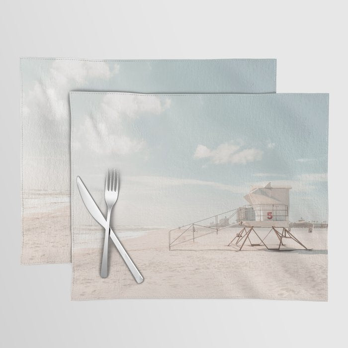 Lifeguard Tower California Beach Placemat Gallery Image 1