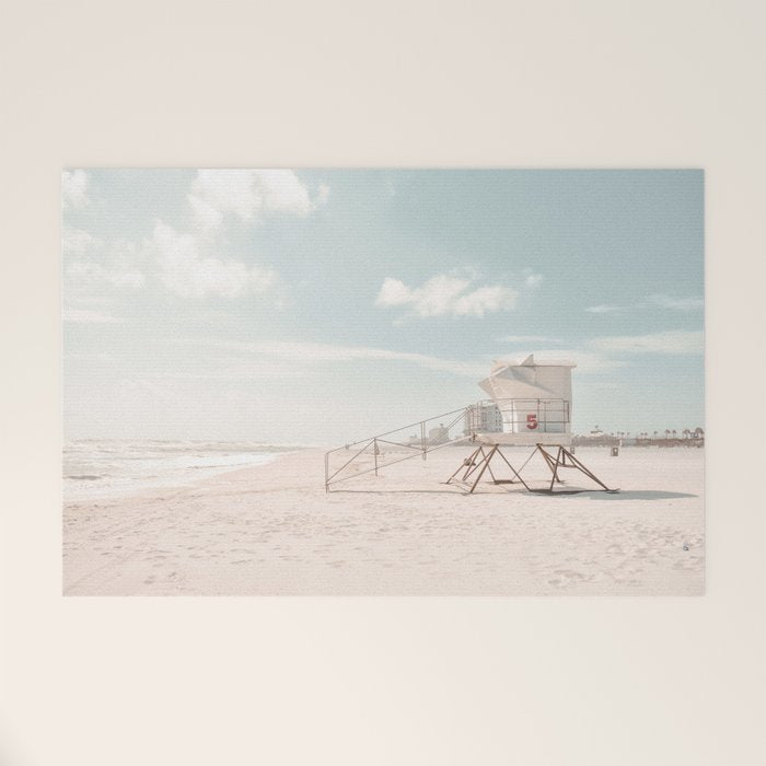 Lifeguard Tower California Beach Welcome Mat Gallery Image 1