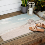 Lifeguard Tower California Beach Outdoor Rug Gallery Image 2
