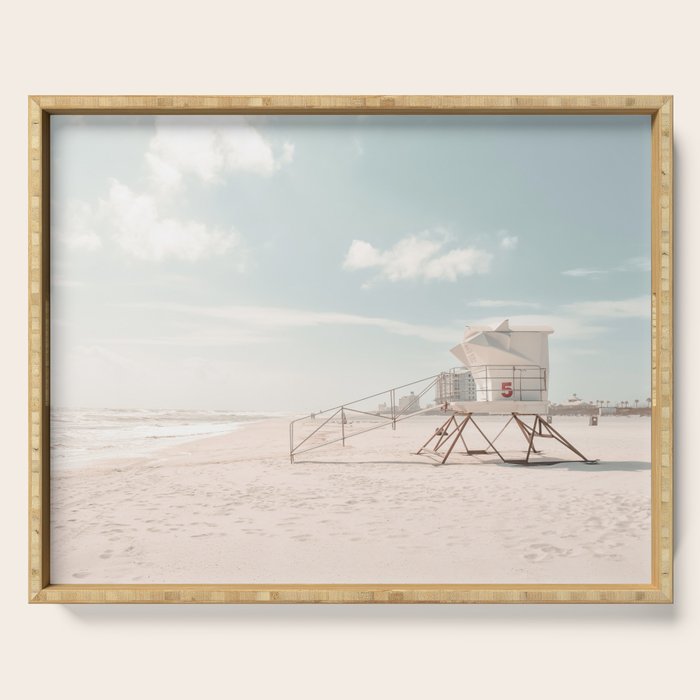 Lifeguard Tower California Beach Serving Tray Gallery Image 1