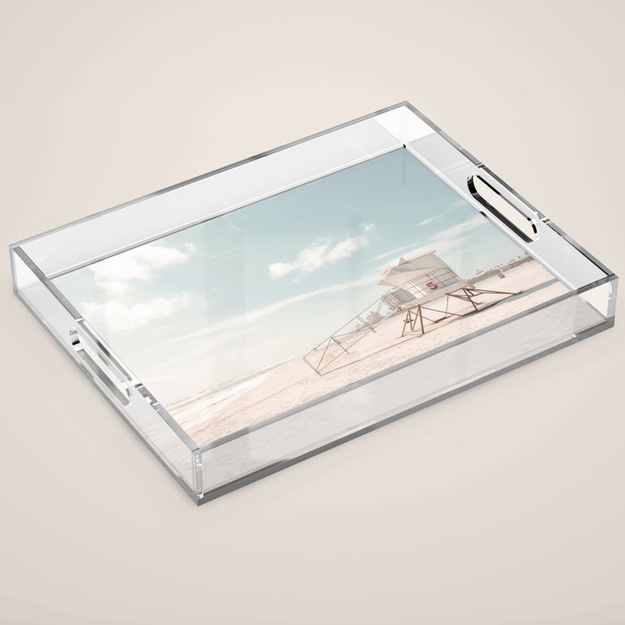 Lifeguard Tower California Beach Acrylic Tray Gallery Image 1