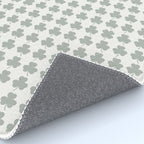 Clovers XXXIV Neutral Green Botanical Pattern Rug Gallery Image 4