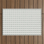 Clovers XXXIV Neutral Green Botanical Pattern Outdoor Rug Gallery Image 1