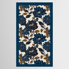 Modern Navy Floral Elegance Tablecloth Gallery Image 2