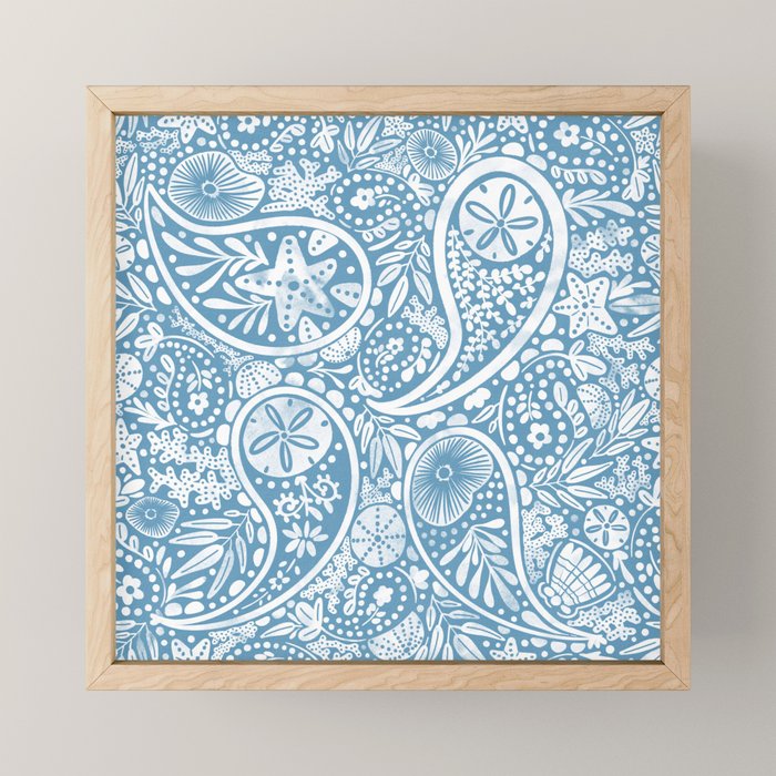 Oceanic Paisley Charm Mini Art Print Gallery Image 1