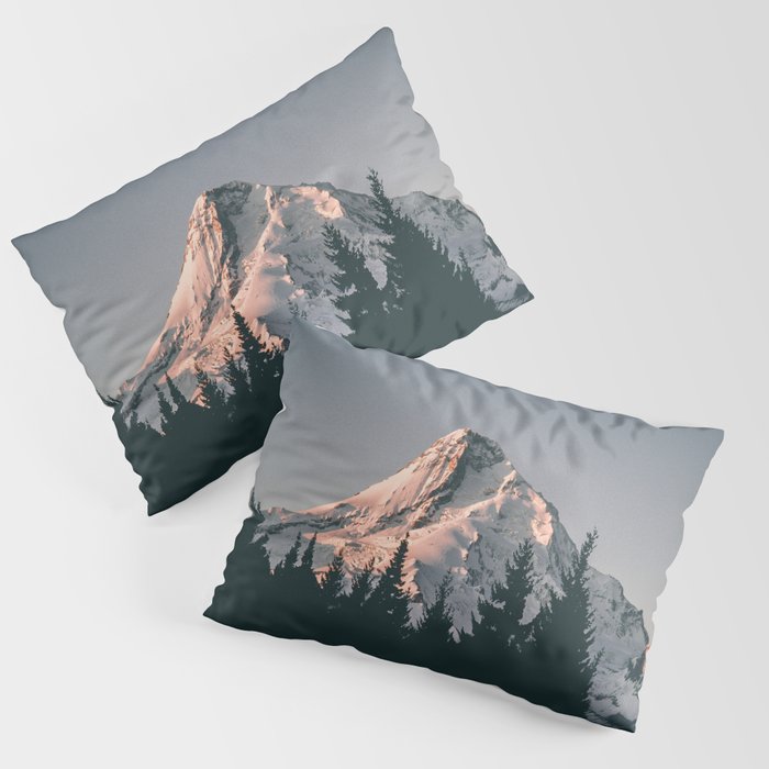 First Light on Mount Hood Pillow Sham Gallery Image 3