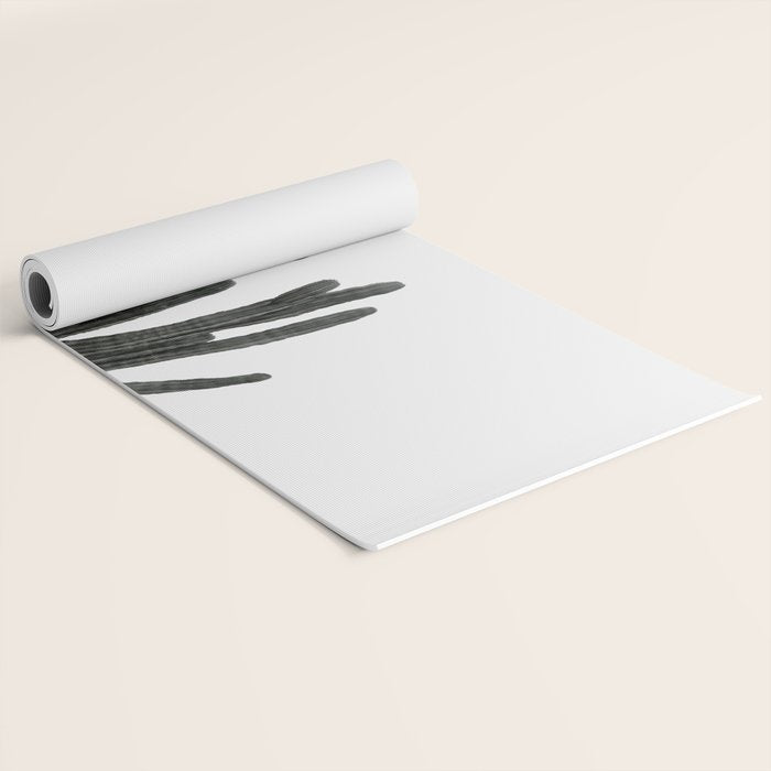 Black and White Cactus Yoga Mat Gallery Image 2