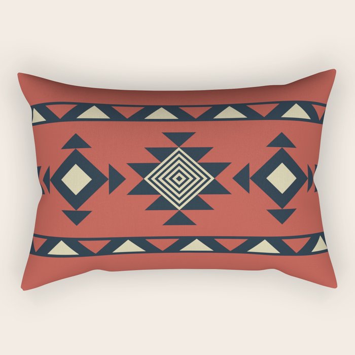 Aztec pattern Rectangular Pillow Gallery Image 1