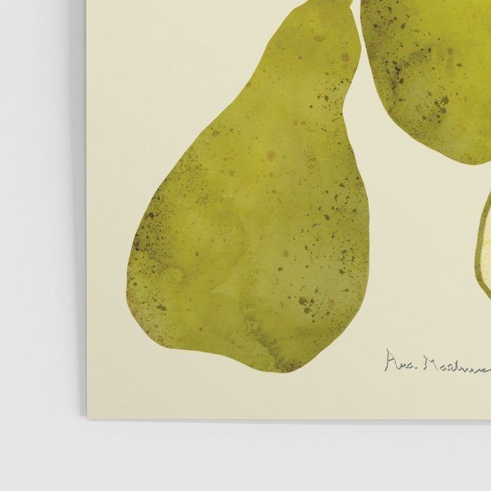mediterranean pears watercolor Poster Gallery Image 3