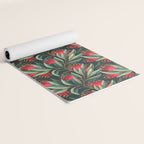 Pohutukawa - Red / Natural Green Yoga Mat Gallery Image 2