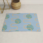 Abstract Fields in Blue-Grey & Green Rug Gallery Image 1