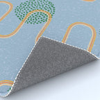 Abstract Fields in Blue-Grey & Green Rug Gallery Image 4
