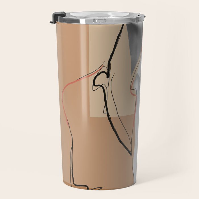 Minimalist Girl2 Travel Mug Gallery Image 3