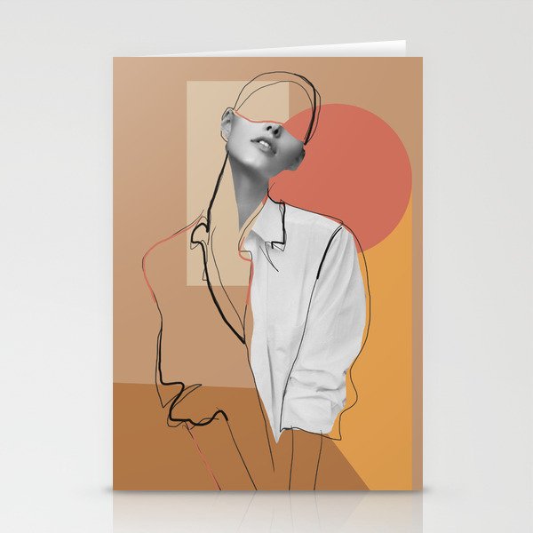 Minimalist Girl2 Stationery Card Gallery Image 2