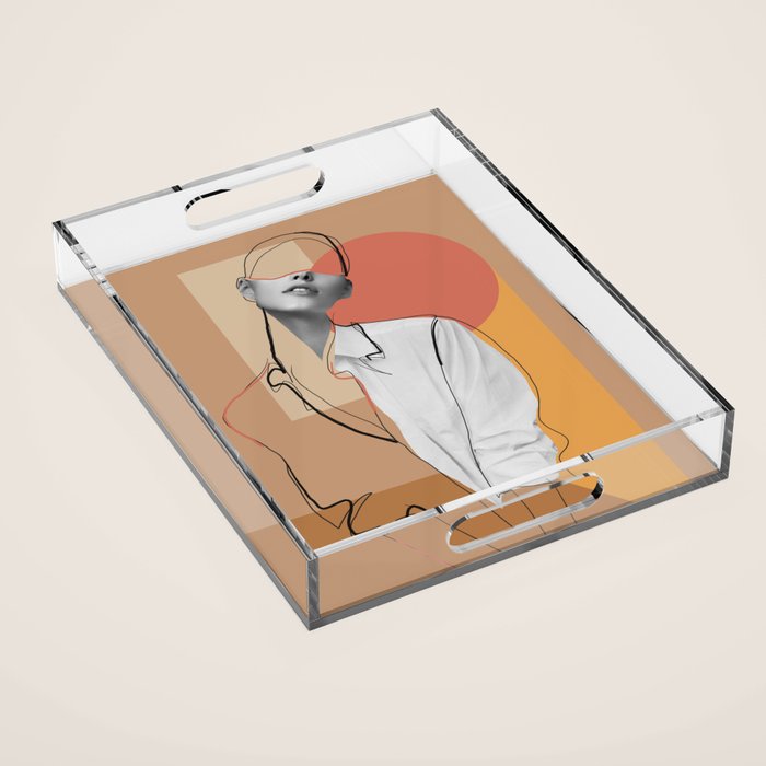 Minimalist Girl2 Acrylic Tray Gallery Image 1