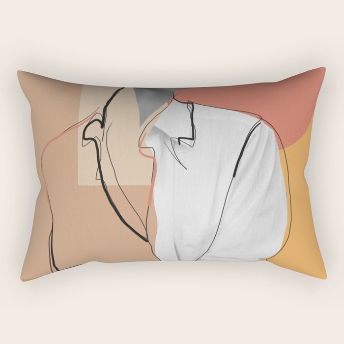 Minimalist Girl2 Rectangular Pillow Gallery Image 2