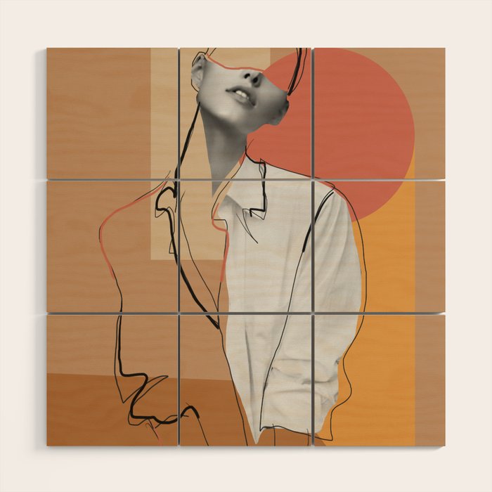 Minimalist Girl2 Wood Wall Art Gallery Image 1