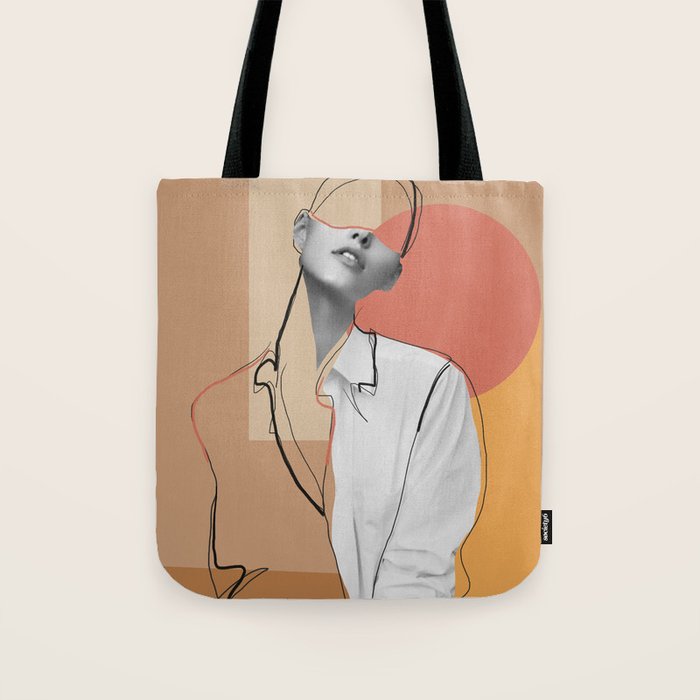 Minimalist Girl2 Tote Bag Gallery Image 1