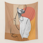 Minimalist Girl2 Wall Tapestry Gallery Image 4