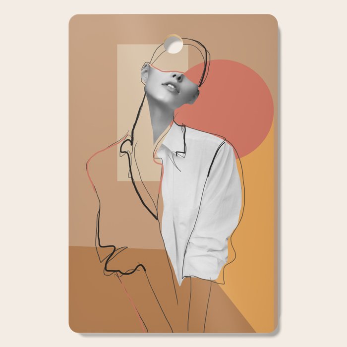 Minimalist Girl2 Cutting Board Gallery Image 1