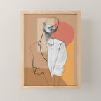 Minimalist Girl2 Mini Art Print Gallery Image 1