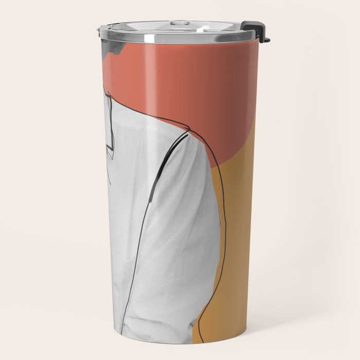 Minimalist Girl2 Travel Mug Gallery Image 2