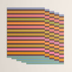 Eclectic Double Stripes Colorful Pattern with Brown Wrapping Paper Gallery Image 3