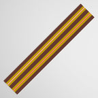 Eclectic Double Stripes Colorful Pattern with Brown Table Runner Gallery Image 3