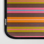 Eclectic Double Stripes Colorful Pattern with Brown Laptop Sleeve Gallery Image 3